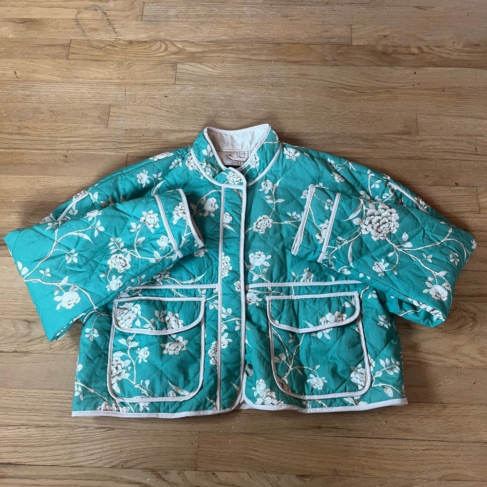 7 For All Mankind Crop Quilted Jacket